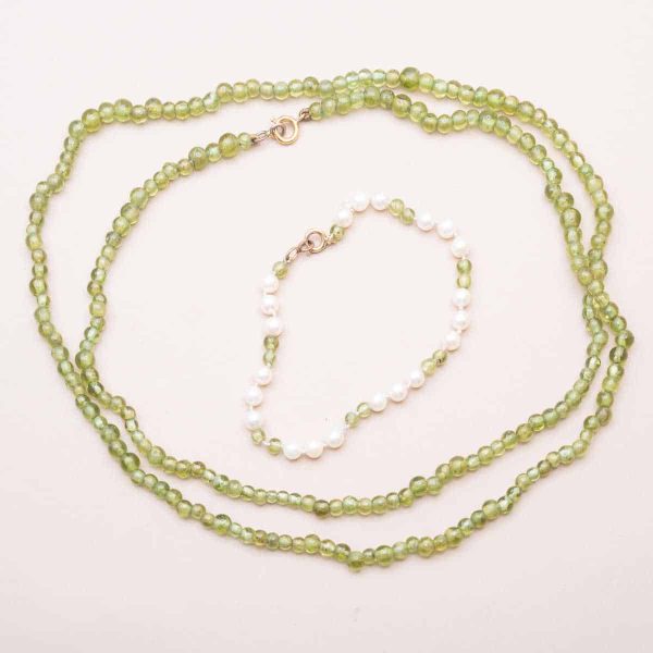 Ensemble Peridots Collier Bracelet