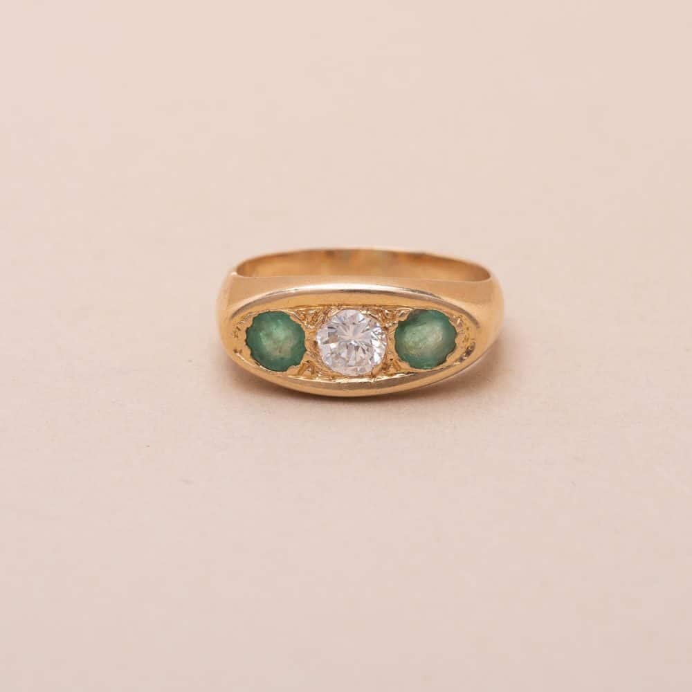 762858 Bague Trilogie Verte