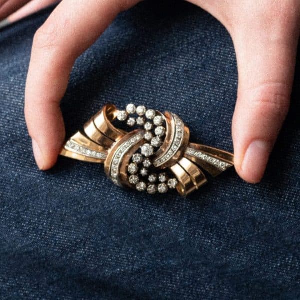 Broche Forties Or