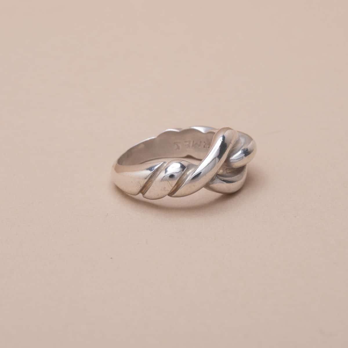 Herm s Bague Torsade Diamantiques