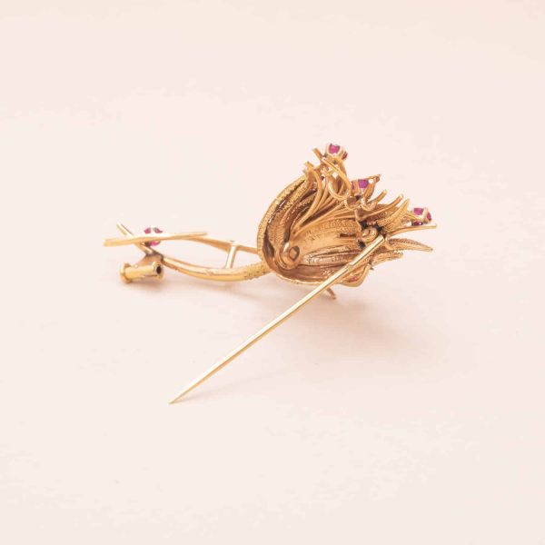 Broche Tulipe Or