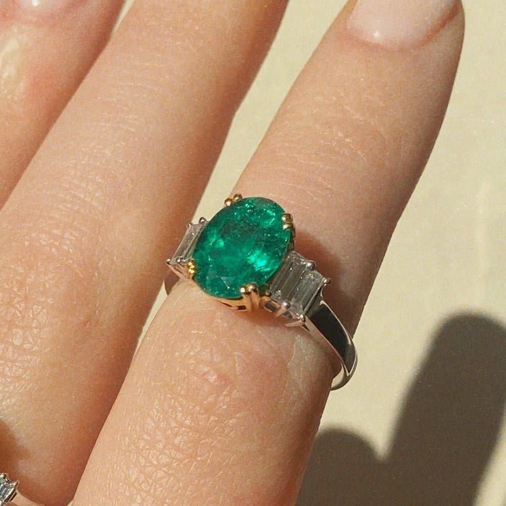 7930 Bague Santa Marta Emeraude