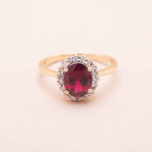 Bague Or Pompadour Rouge