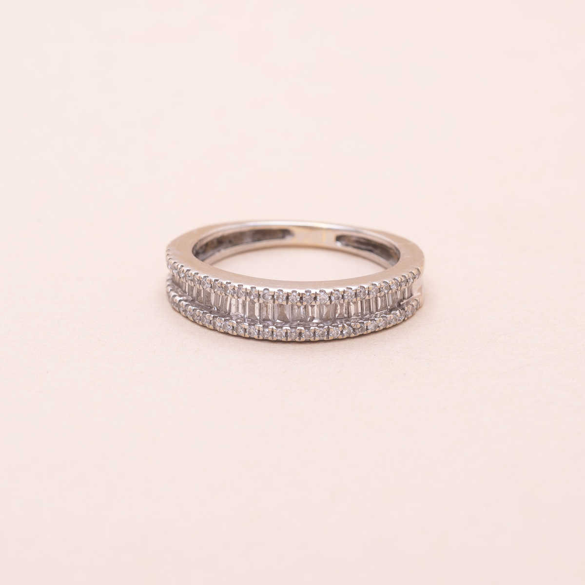 Demi alliance diamant baguette best sale