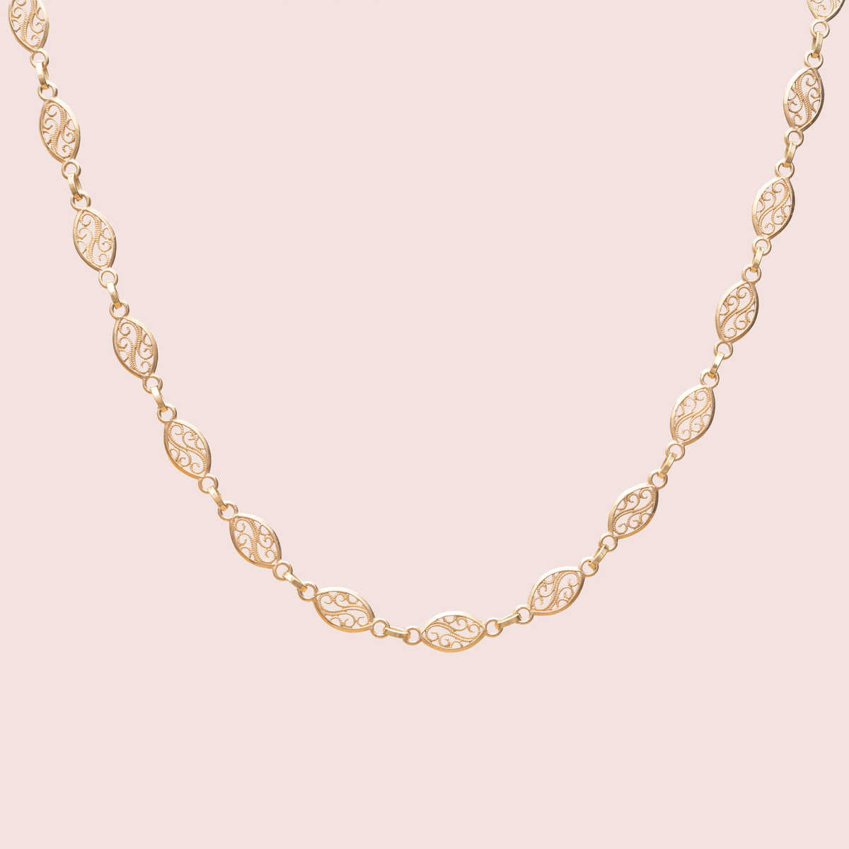 Collier Filigrane Or Vintage