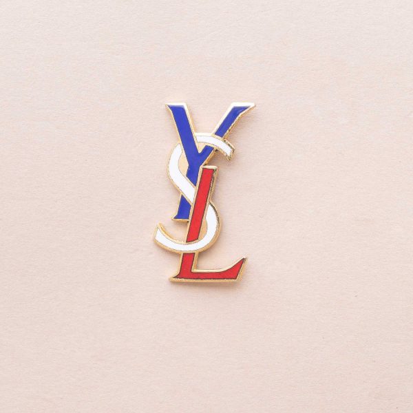 YSL Vintage Épinglette Logo
