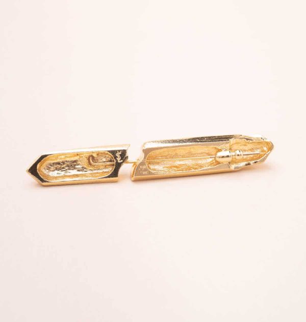 YSL Vintage Broche Barre d'Or