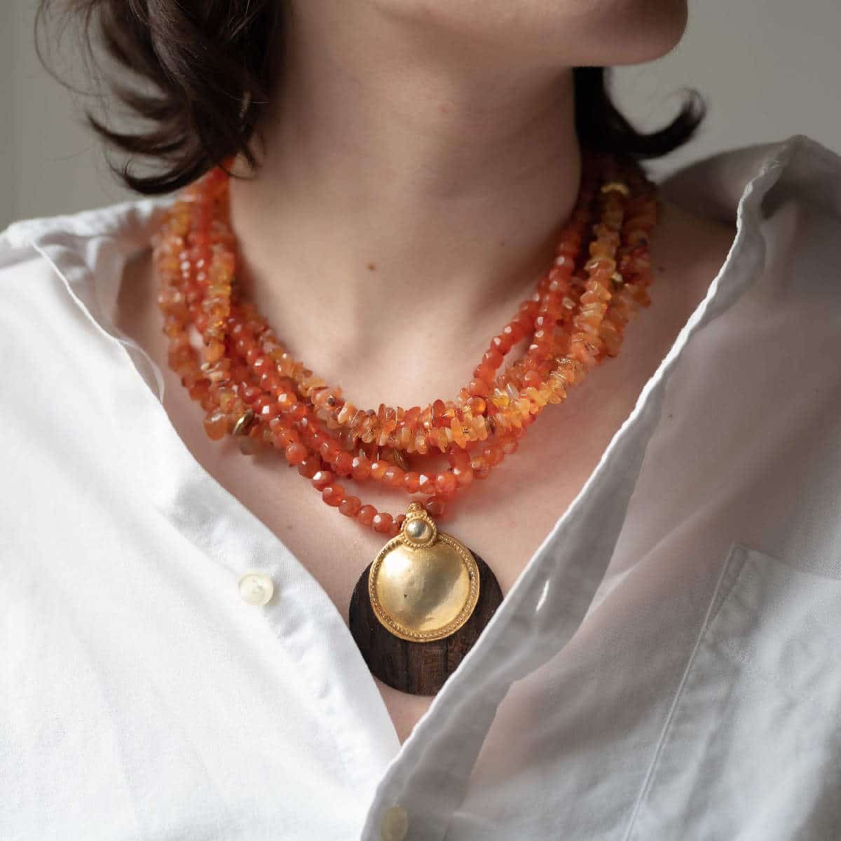 YSL Vintage Collier Calcédoine