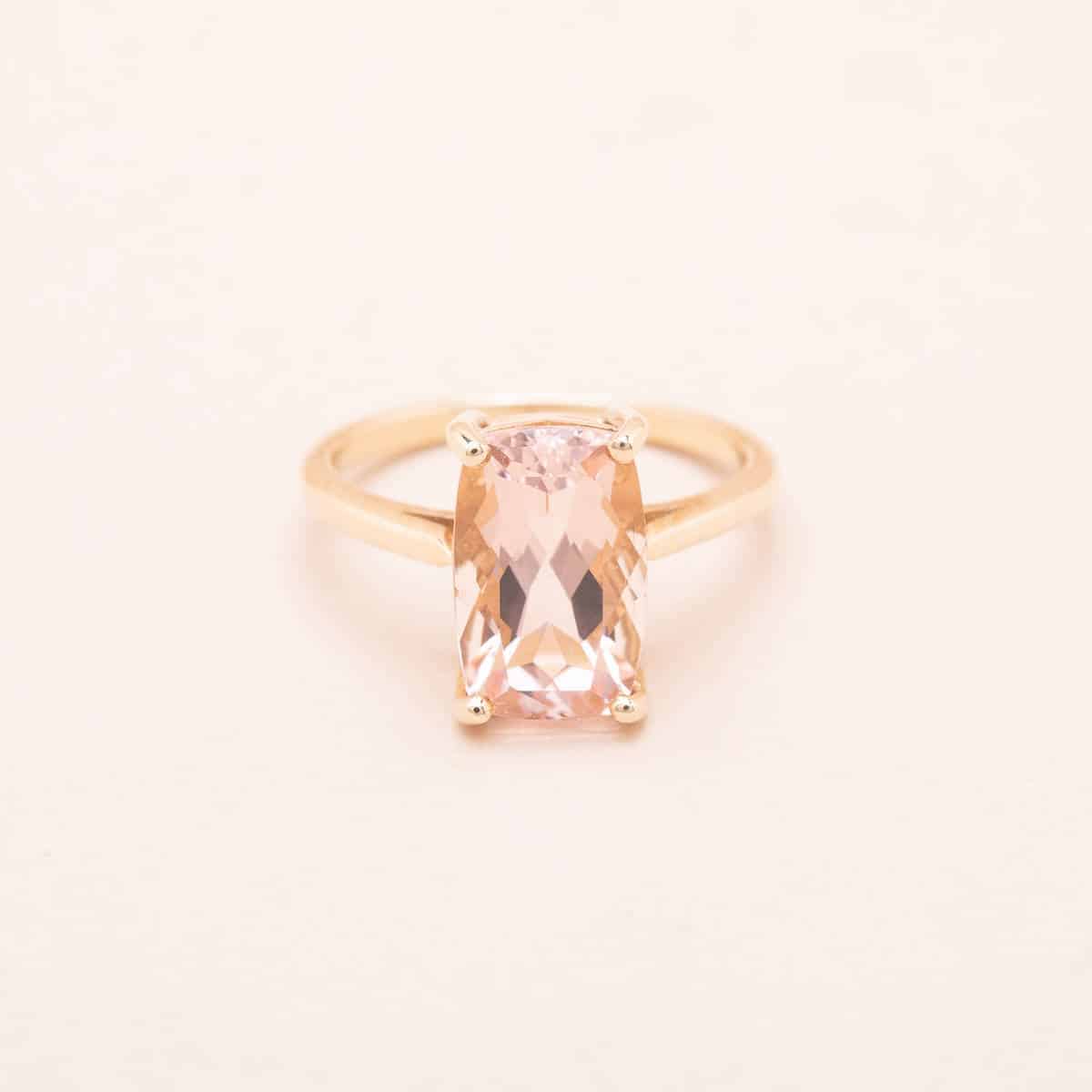 Bague Solitaire Cushion Rose Diamantiques