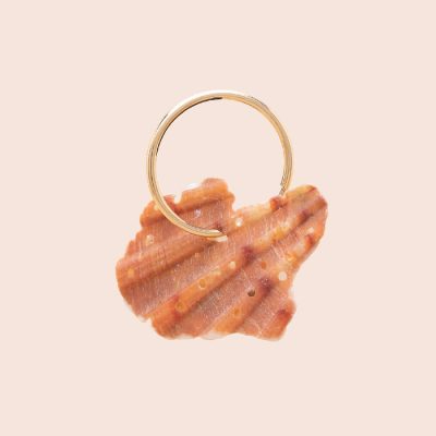 The hoops n°9 yellow gold orange shell