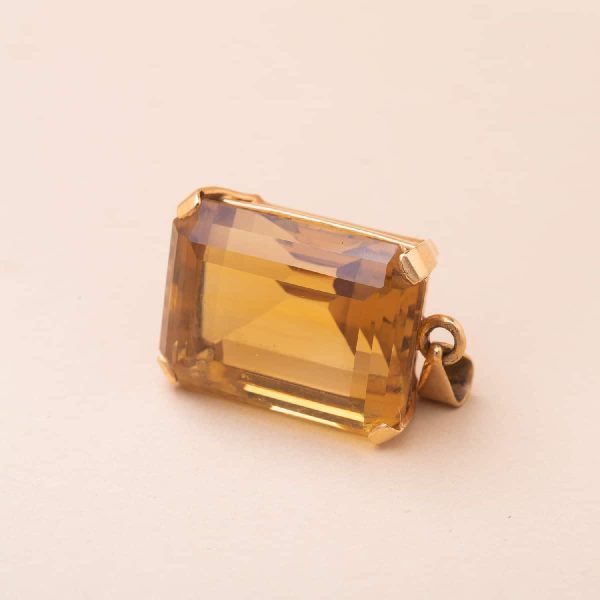 Pendentif Vintage Bella Citrine Or :