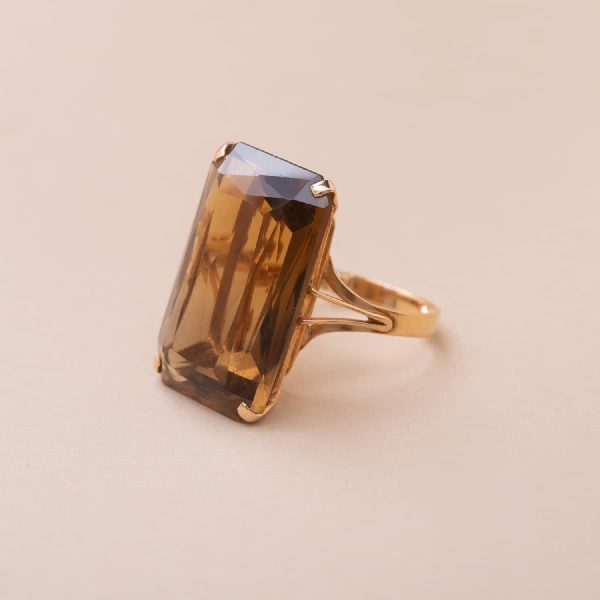 Bague Cocktail Vintage Geri Citrine