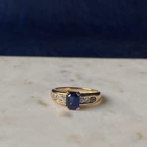 Bague Vintage Soso Saphir bague Ancienne