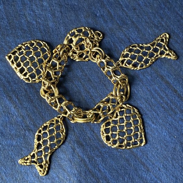 YSL Bracelet Vintage Coeurs et Poissons