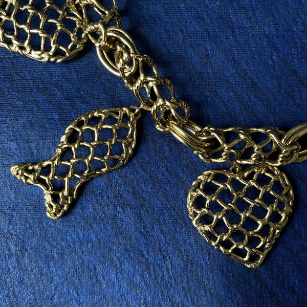 YSL Bracelet Vintage Coeurs et Poissons