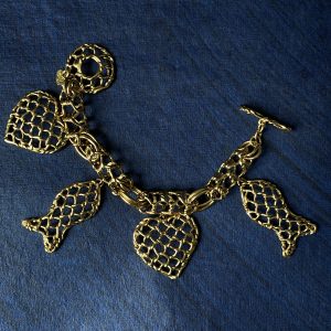 YSL Bracelet Vintage Coeurs et Poissons