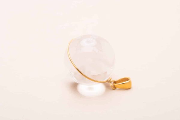 YSL Pendentif Vintage Boule Cristal Love