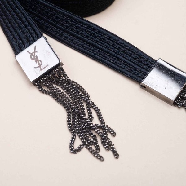 YSL Ceinture Tissu Pompon Chaînes