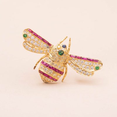 Broche Bee Or