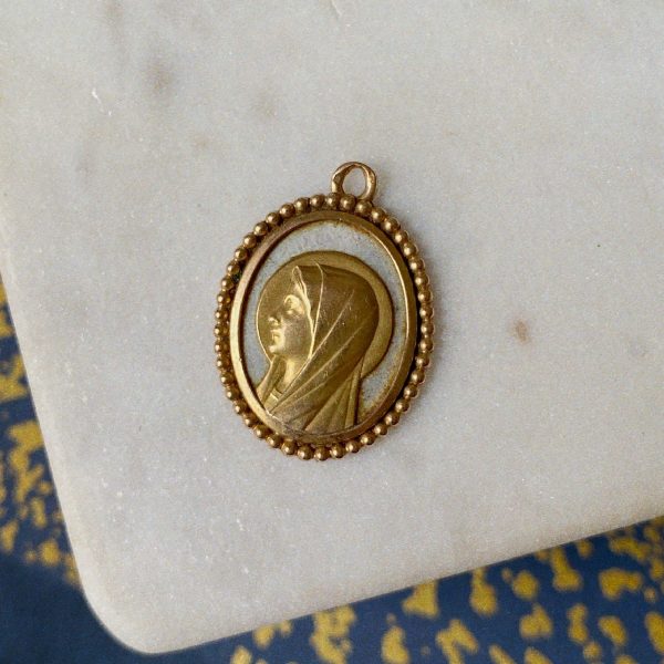 Médaille Nacre Vierge Ancienne
