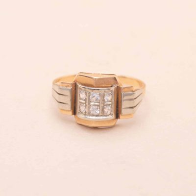Bague Ancienne Tank Or Rose