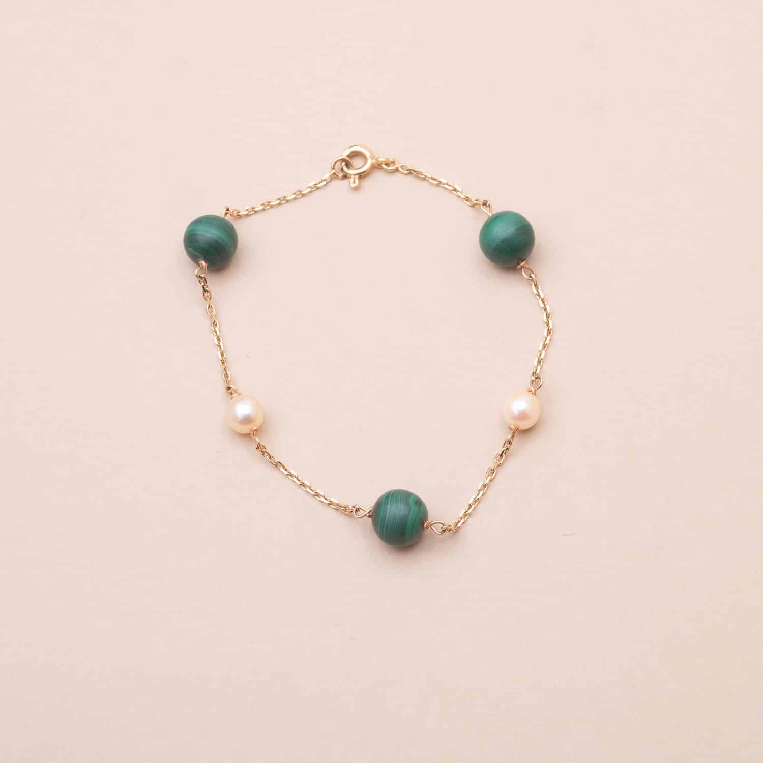 Bracelet Malachite Perles
