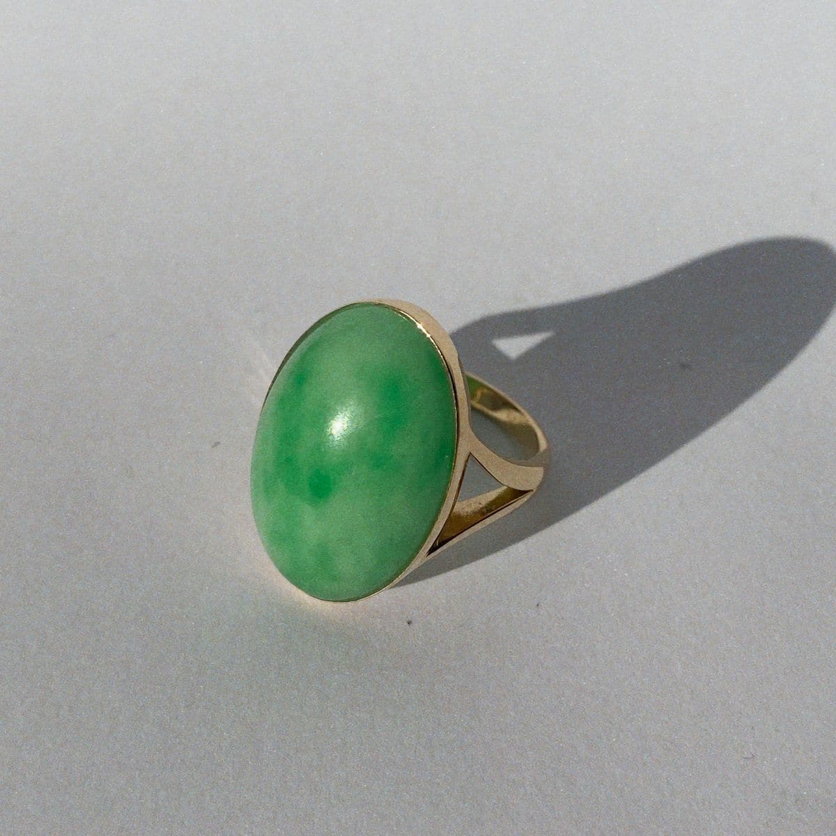 Bague Chevalière Jade Vintage