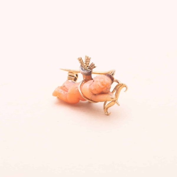 Broche Cupidon Corail