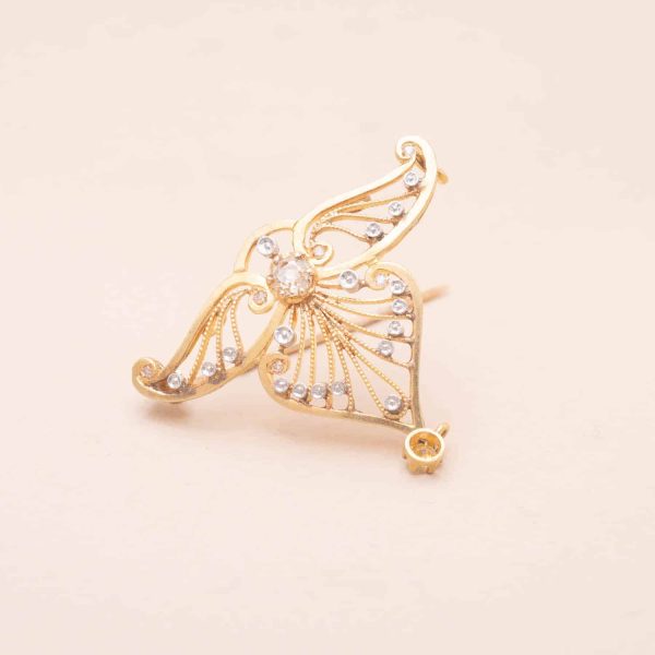 Broche ancienne Wings Or