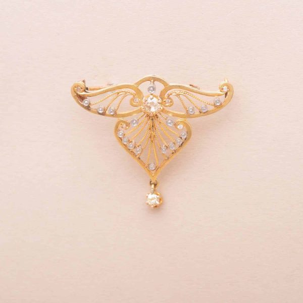 Broche ancienne Wings Or