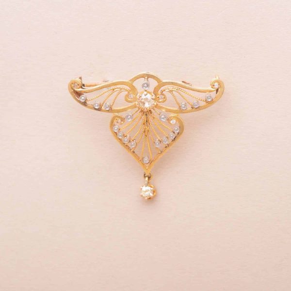 Broche ancienne Wings Or