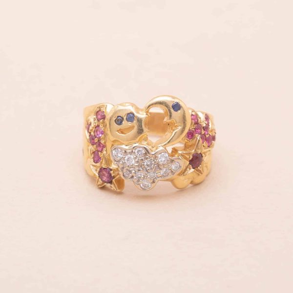 Bague Vintage Starmoon Or