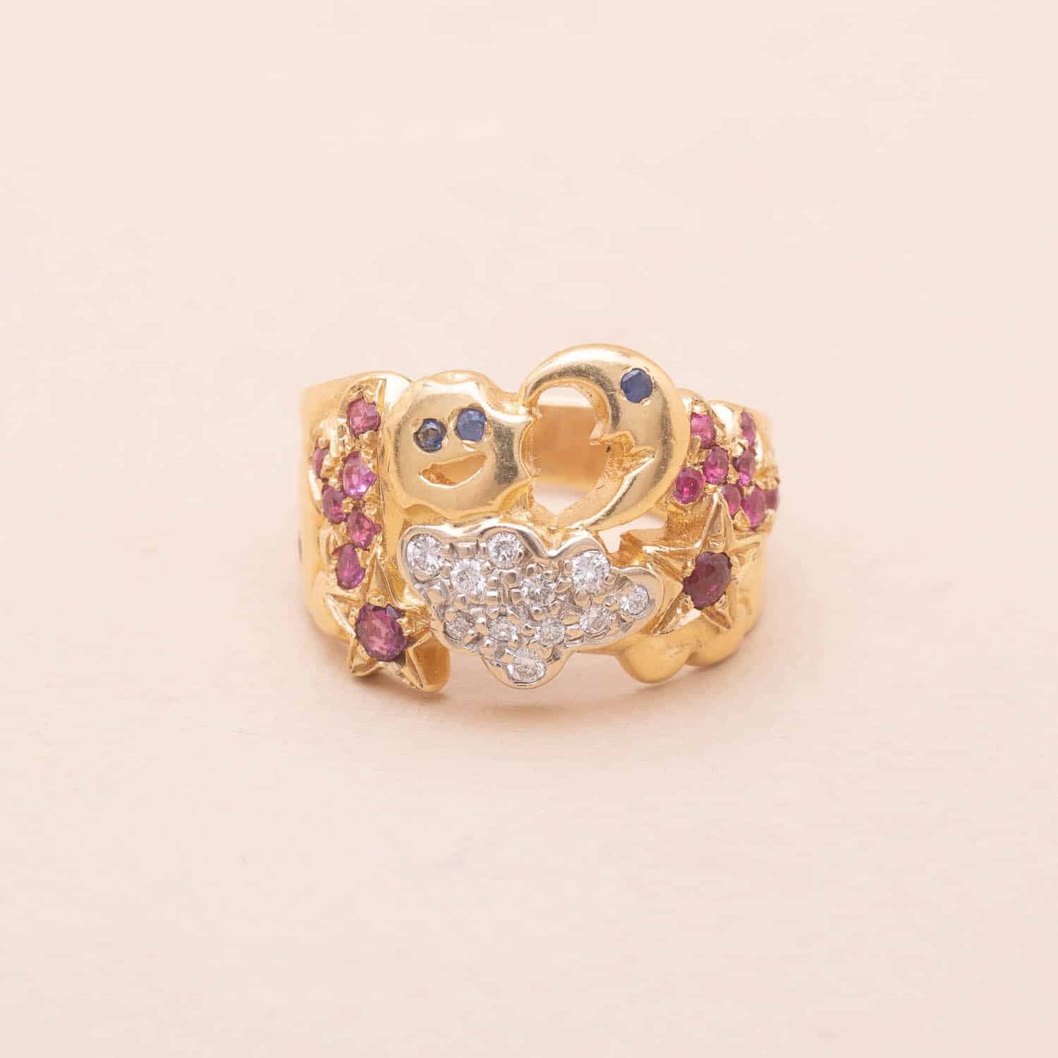 Bague Vintage Starmoon Or