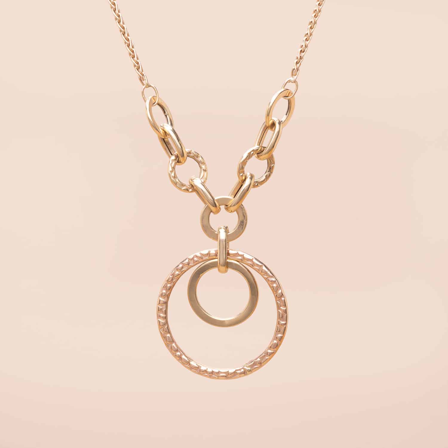 Collier Vintage Disques Or