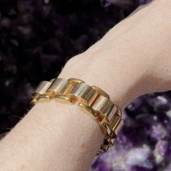 Bracelet Simple Tank Or