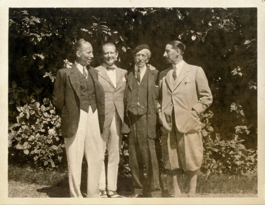 Alfred Cartier with his three sons: from left to right, Pierre, Louis, Alfred and Jacques, 1922