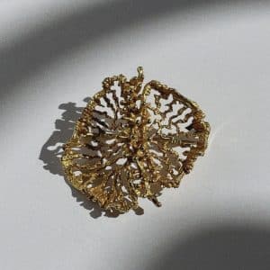 Broche Vintage Organique Or