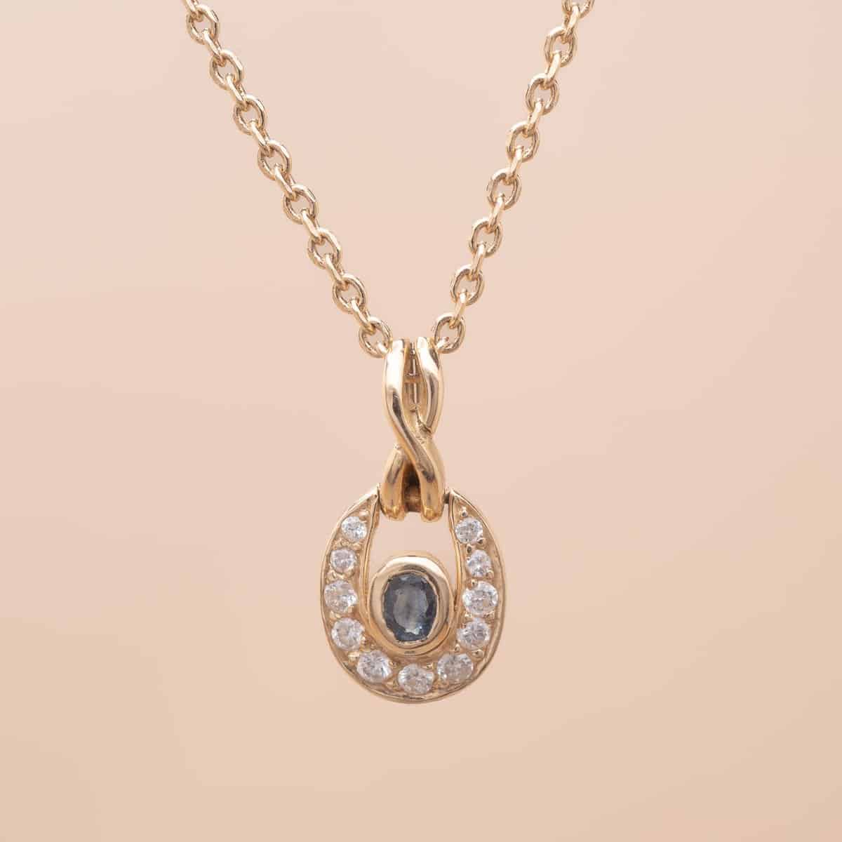 Pendentif Vintage Pompy Saphir