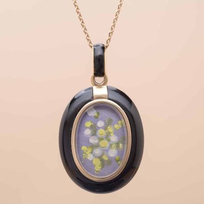 Antique Onyx Cassolette Pendant
