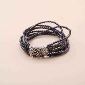 Bracelet Vintage Entrelacs Gris