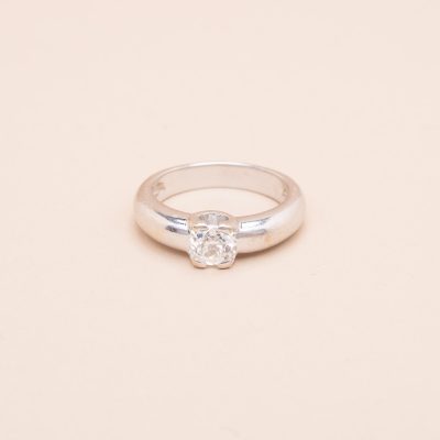 Bague Vintage Diamant Coussin Carré bague ancienne