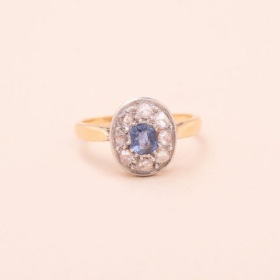 Bague Little Pompadour Saphir bague ancienne