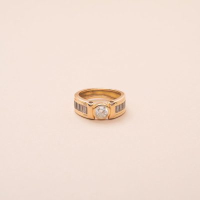 Bague Vintage Diamants Baguette bague ancienne